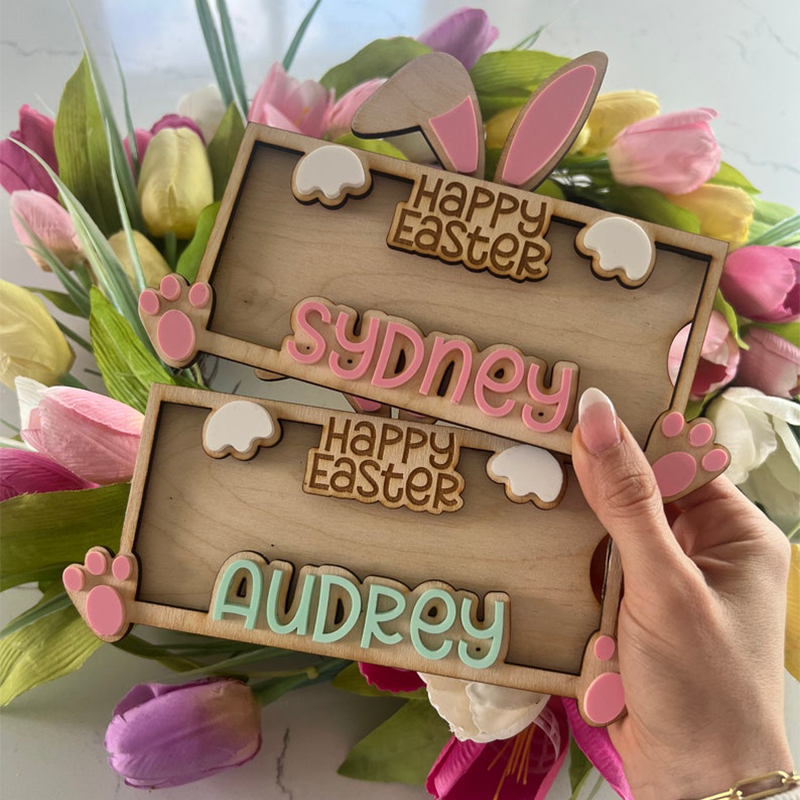 Bunny Easter Money Holder: Acrylic Easter Basket Gift for Kid