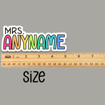 Custom Teacher Name Stickers Personalized Vinyl Waterproof for Teacher
