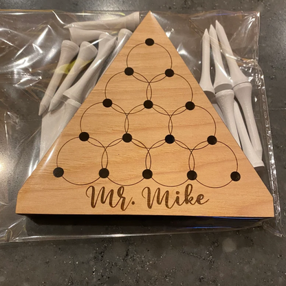 Personalized Triangle Peg Jump Game