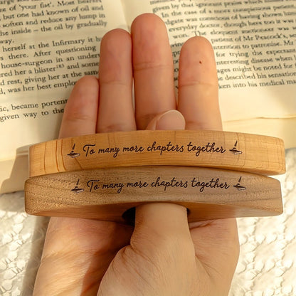 Personalized Engravable  Bookmark Stand with Custom Name & Date/Message