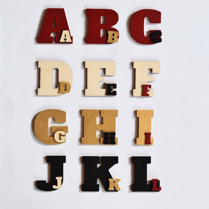 Personalized FAMILY word in wood with first names