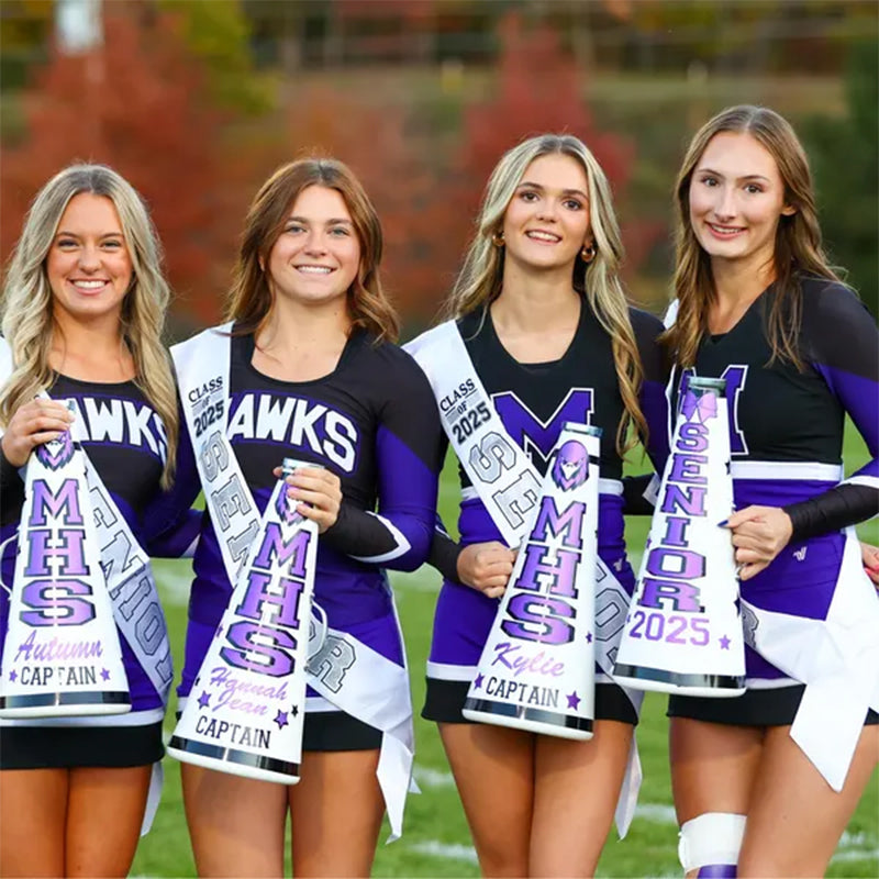 Custom order - FREE SHIPPING - custom decals for cheer megaphones