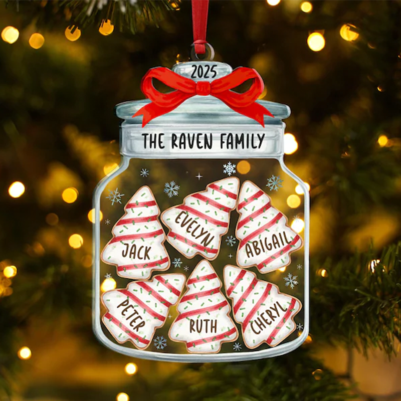 Christmas Ornaments, Personalized Family Name Christmas Ornaments