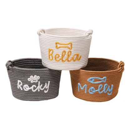Dog Toy Basket, Dog Toy Box Personalized Toy Pet Basket