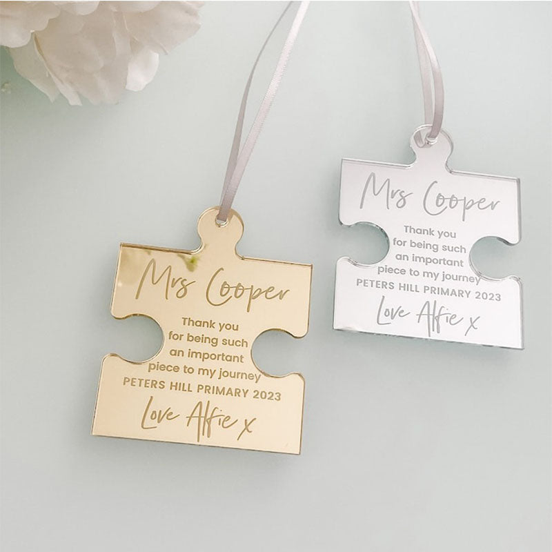 Teacher Thank You Keepsake Gift, Personalised Hanging Tag, Teacher's Gifts
