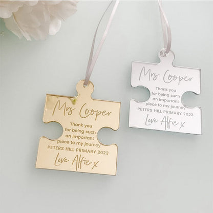 Teacher Thank You Keepsake Gift, Personalised Hanging Tag, Teacher's Gifts
