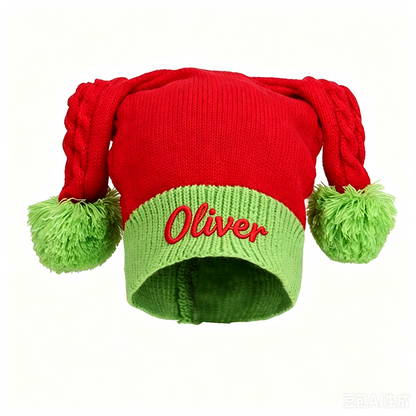 Personalized Christmas Elf Hat with Name | Custom Santa Hat for Kids