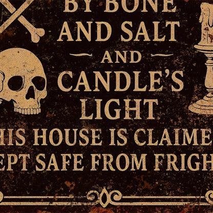 Witch’s Spell Metal Sign – Halloween Home Protection Poem