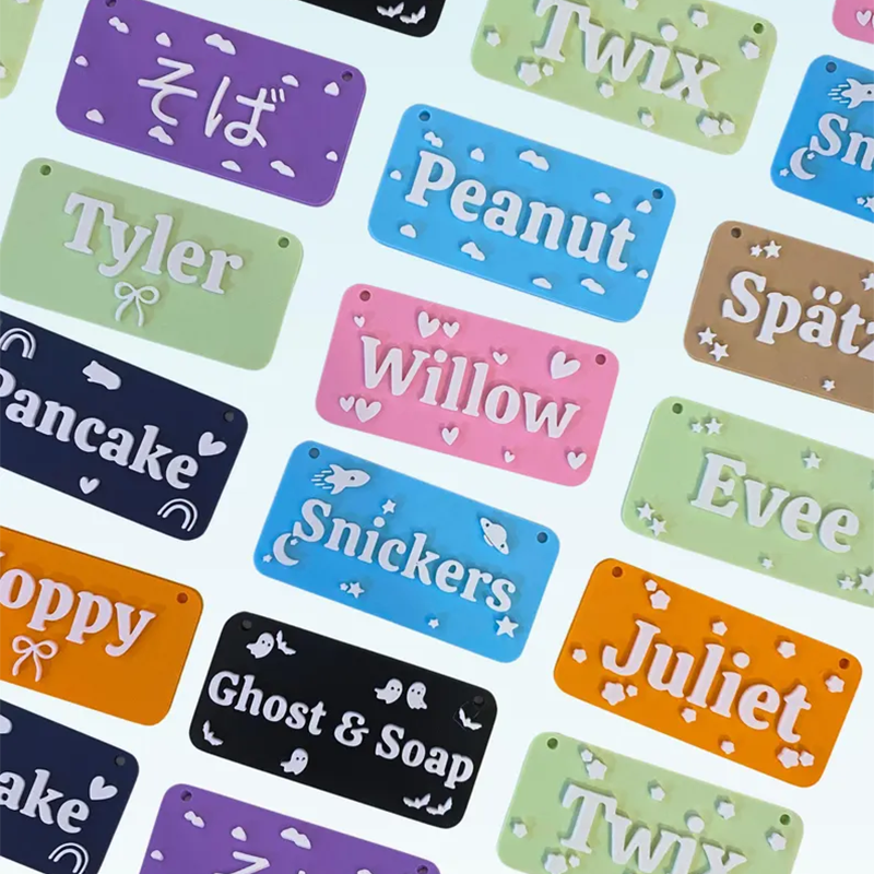 Custom Small Pet Cage Name Tag For Guinea Pigs, Rabbits, Hamsters