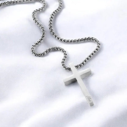 Personalized CROSS NECKLACE Men Women Boys Girls Catholic Christian