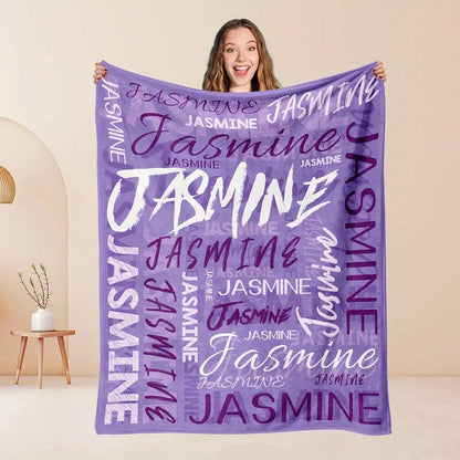 Personalized Custom Name Blanket - Contemporary Design