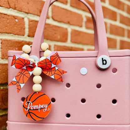 Basketball Baseball Softbal Bag Charm, ANY SPORT CHARM