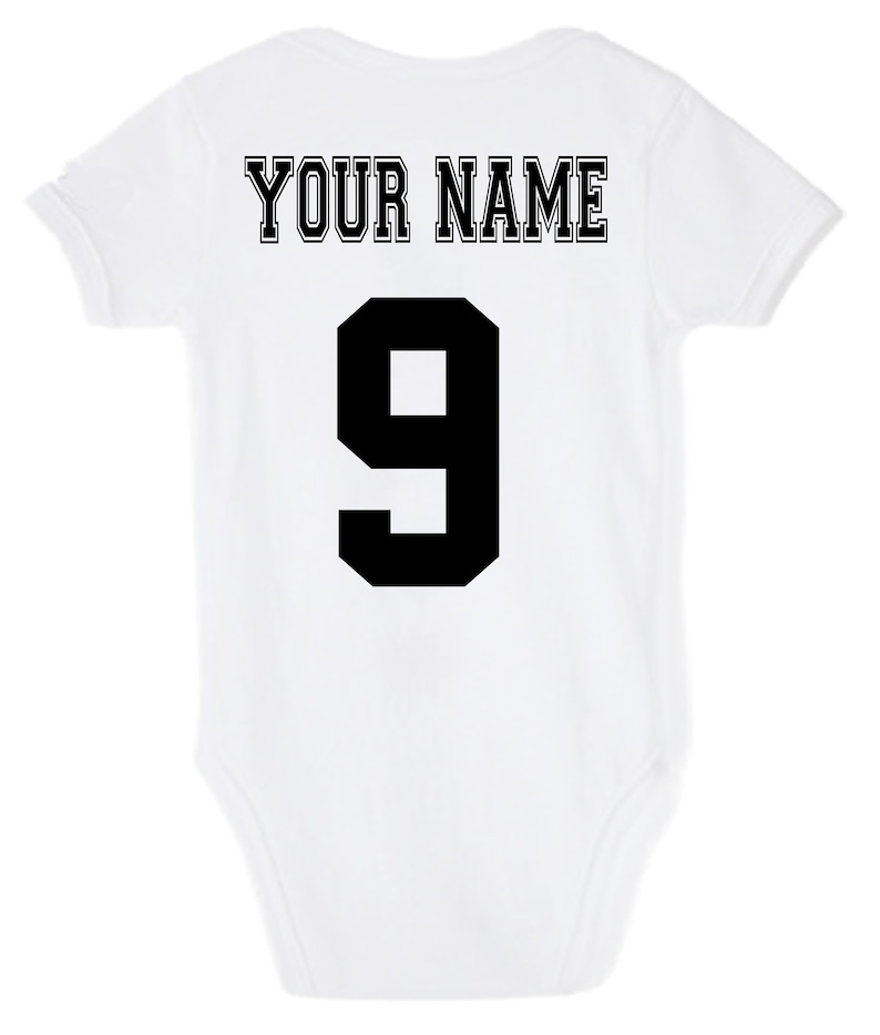Custom Personalized Soccer Jersey Bodysuit with the Name and Number of Your Choice