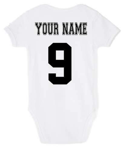 Custom Personalized Soccer Jersey Bodysuit with the Name and Number of Your Choice