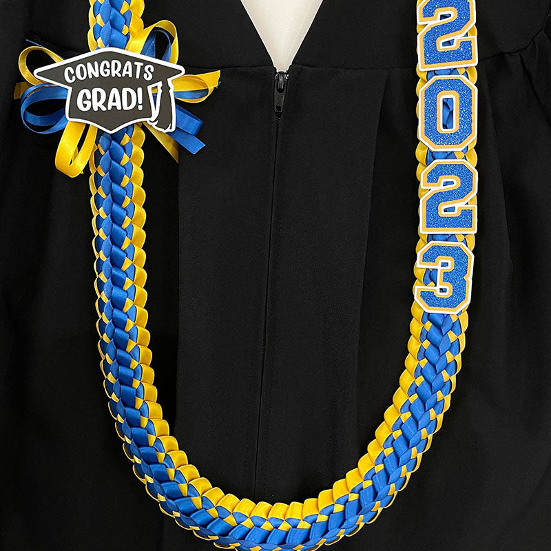 Graduation Leis - Double Braided Ribbon Lei