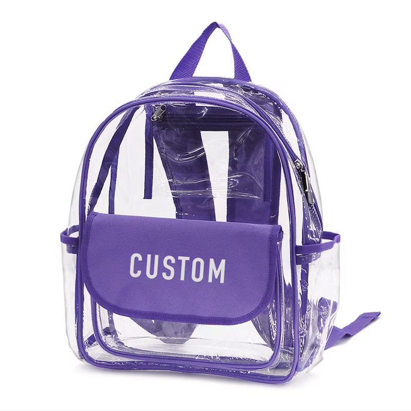 Monogram backpack, personalized backpack, Personalized clear bag
