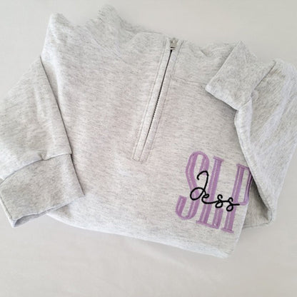 Nurse Custom Quarter Zip Sweatshirt-Jerzees Nublend Quarter Zip-Custom Embroidered