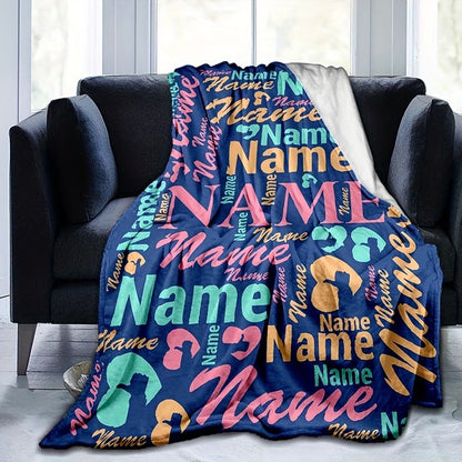 Creative Blanket, Custom Name Blanket, Soft Blanket For Bedroom Sofa
