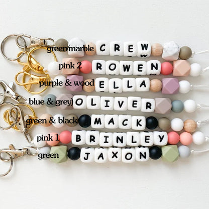 Name Keychain | Personalized Keychain | Custom Pacifier Clip