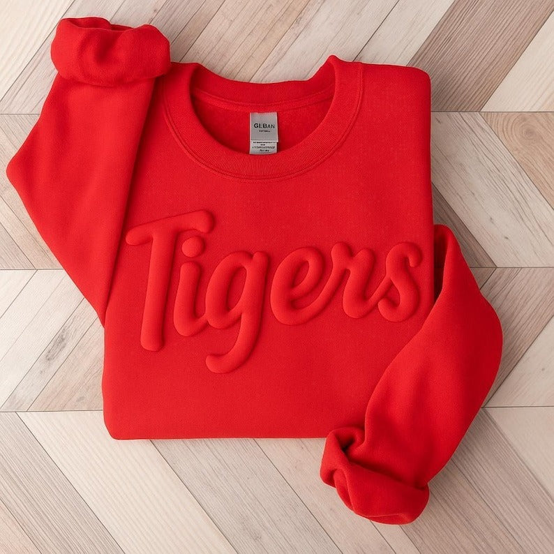 Custom Puff Embossed Sweatshirt - Personalized Raised Text Hoodie