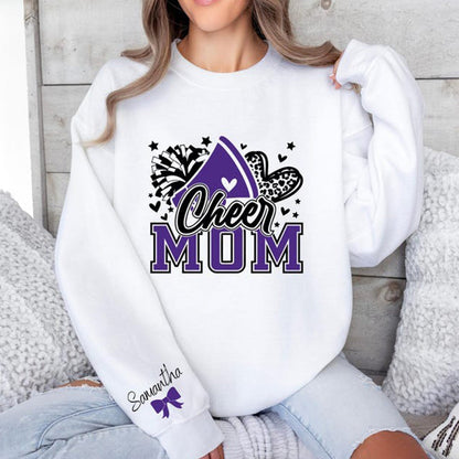 Personalized Cheer Mom Sweatshirt，Cheer Mom with Name Sweatshirt