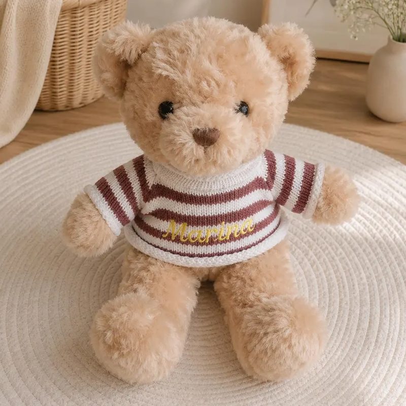 Embroidered Name Teddy Bear,Personalized Stuffed Animal