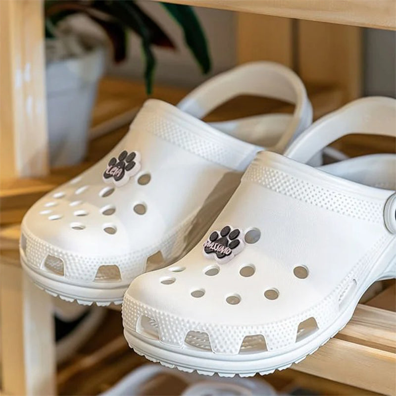 Personalized Cute Dog Paw Shoes Clog Charms Decoration with Name Shoes