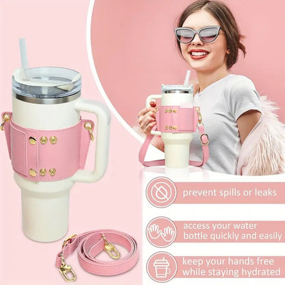 Personalized Water Bottle Carrier Adjustable 40/30oz Water Bottle Carrier