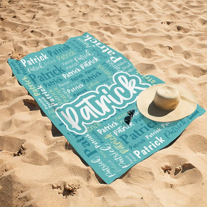 Custom Name Beach Towel Personalized Name Beach Towel