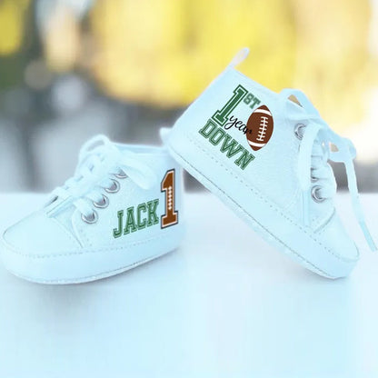 Custom Rookie Of The Year 1st Birthday Boy Shoes Baseball football Basketball Baby Shoes