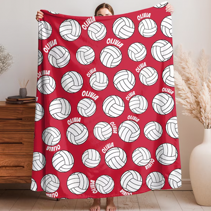 Personalized Volleyball Blanket: Custom Team blanket