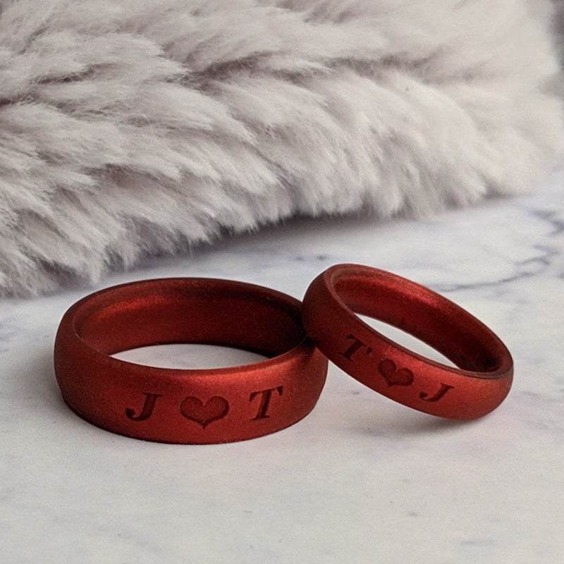 Custom Engraved Silicone Ring for Men