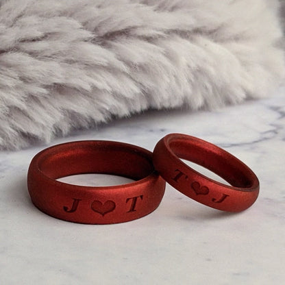 Custom Engraved Silicone Ring for Men