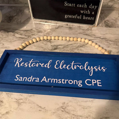 Custom sign, reversible sign, personalized office door sign