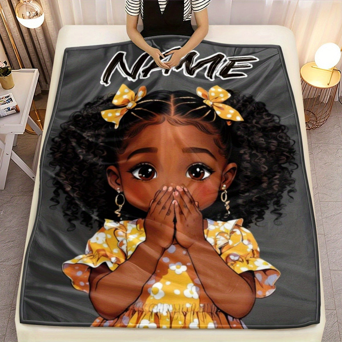 Personalized Custom Name Doll Blanket