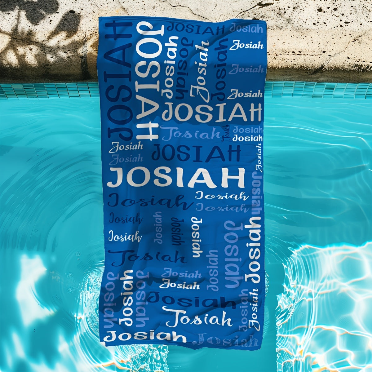 Unisex Personalized Beach Towel, Quick Drying Lightweight Custom Name Bath Towel