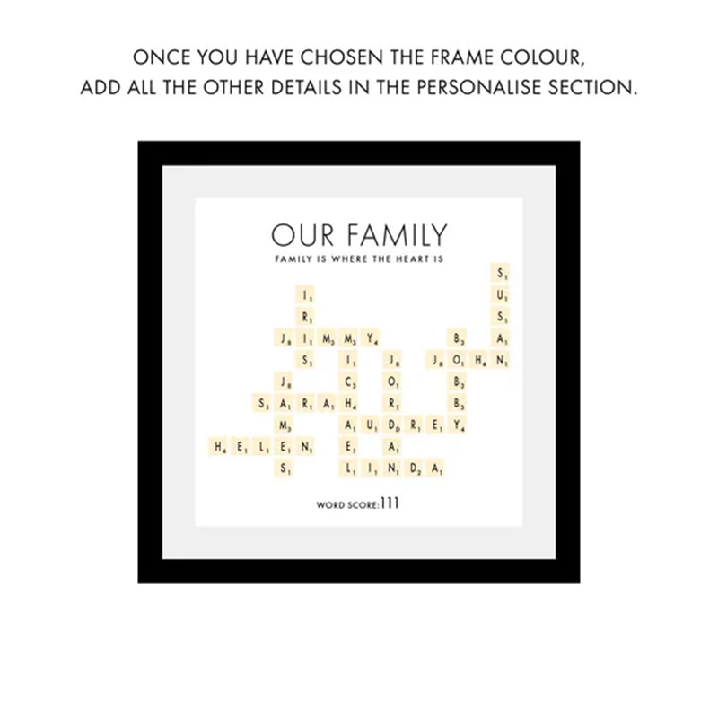 Mothers Day Presents Scrabble Frame Family Tree Personalized Decor Gift