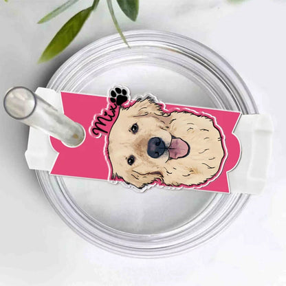 Custom Photo Tumbler Name Plate, Personalized Stanley Name Tag with Photo