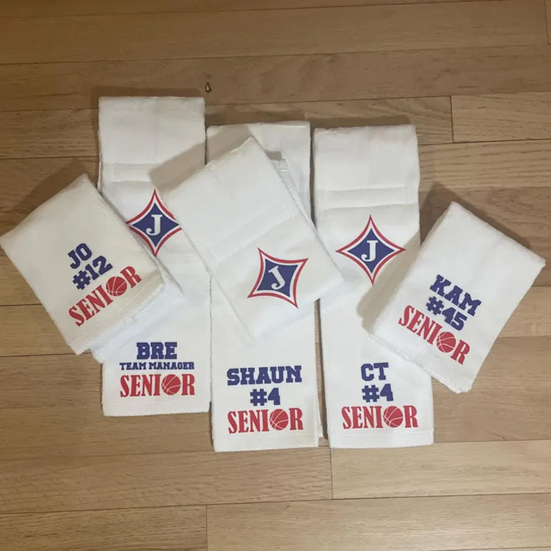 Sports streamer towel personalized for player   towel custom streamer