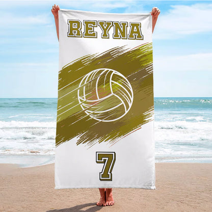 Custom Volleyball Team Towel, Personalized Team Gift