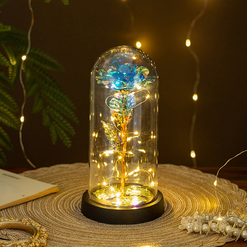 Galaxy Rose Flower Gifts,Personalized Galaxy Rose Night Light