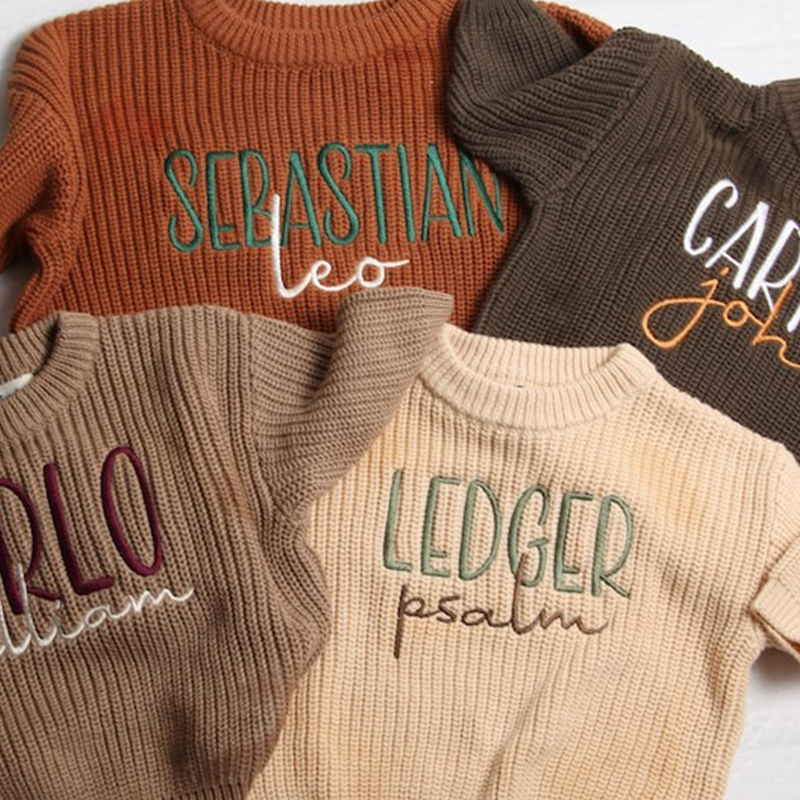 Personalized Embroidered Baby and Toddler Sweater