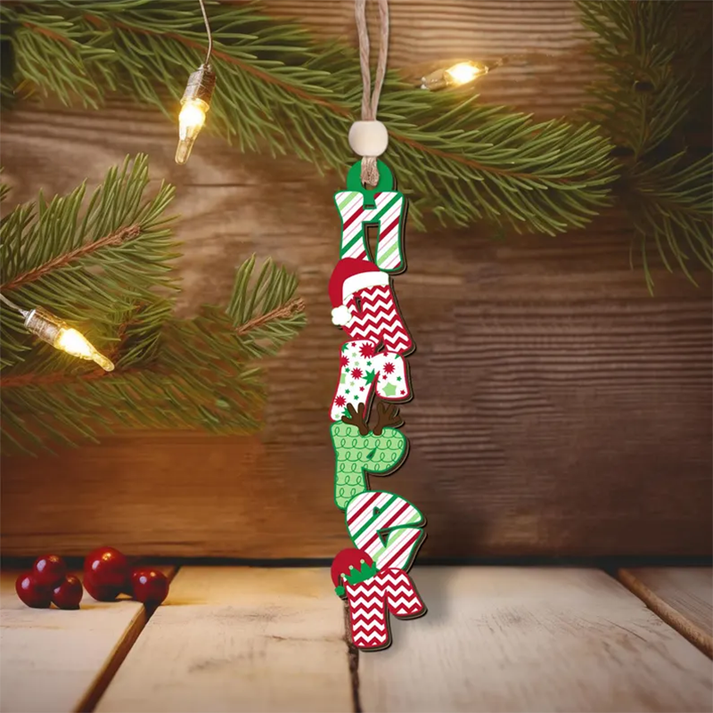 Custom Christmas Name Ornament: Reindeer Stocking Tag