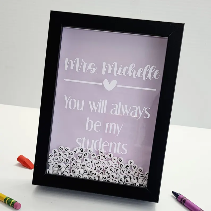 Teacher Impact Jar, Personalized Teacher Shadow Box, Student Memory Gift