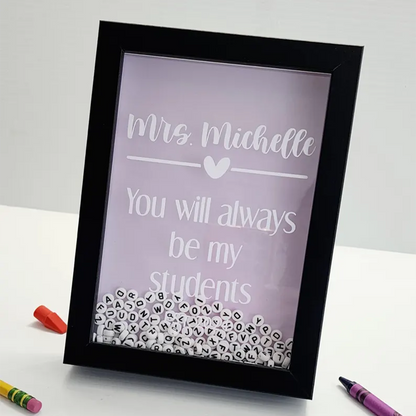 Teacher Impact Jar, Personalized Teacher Shadow Box, Student Memory Gift