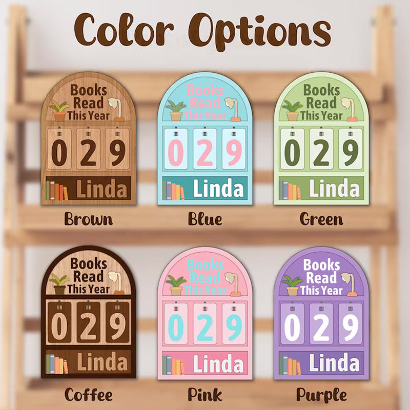 Personalized Book Tracker - Books Read This Year Counter