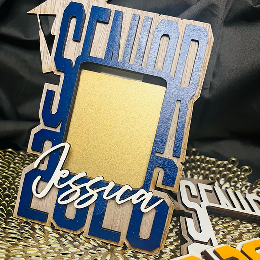 2026 Layered Wood Senior Photo Frame: Personalized Graduation Keepsake