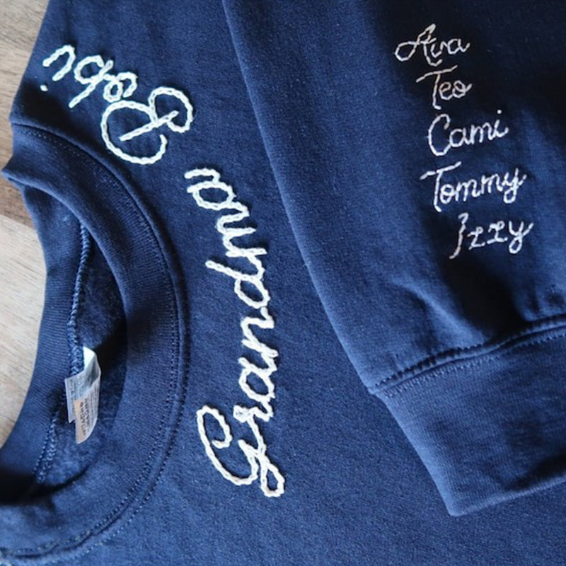 Custom Yarn Embroidered Sweatshirt