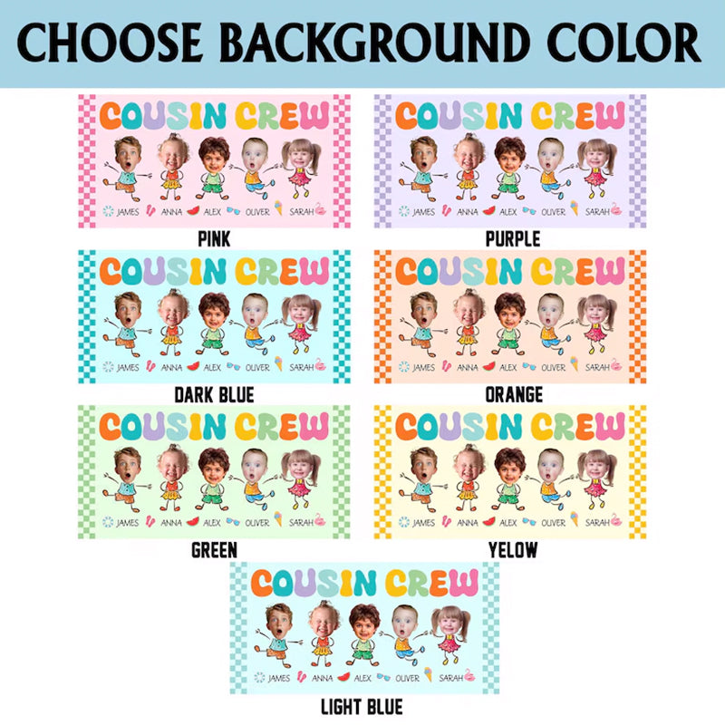 Personalized Cousin Crew Beach Towel With Names, Beach Towel For Cousin
