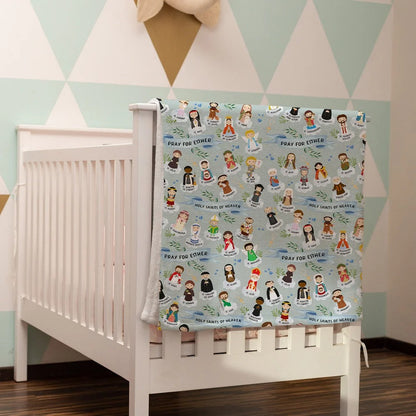 Holy Saints of Heaven Catholic Throw Blanket
